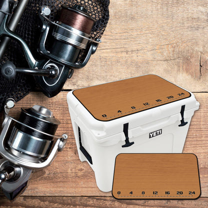 USATuff SeaDek EVA Mat Cooler Pad fits YETI 65 Tundra | Peel & Stick Application | Non Slip Comfort Accessories - 24" Fish Measuring Ruler (Mocha-Black)