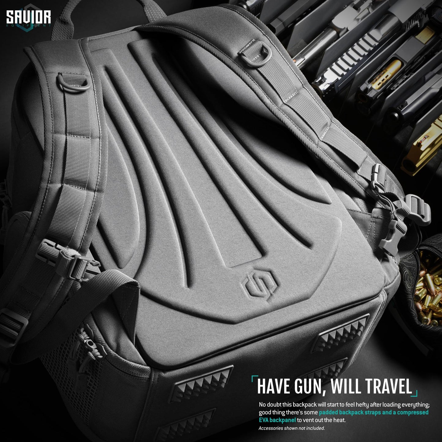 Savior Equipment SEMA Compact Tactical Range Pistol Backpack w/ 3 Gun Rug Sleeve