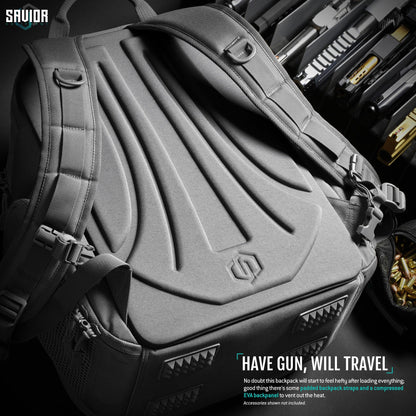 Savior Equipment SEMA Compact Tactical Range Pistol Backpack w/ 3 Gun Rug Sleeve