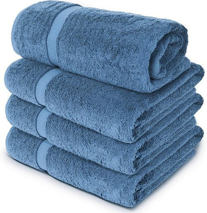 Chakir Turkish Linens | Luxury 100% Cotton Turkish Towels - Soft & Absorbent, Extra Large (30x60 Inches, Set of 4 - Wedgewood)
