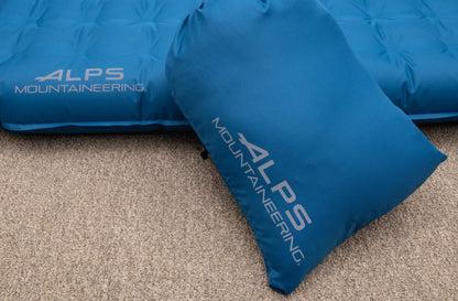 ALPS Mountaineering Vertex Air Bed – Twin & Queen Size Options, PVC-Free Fabric, Coil System, Rechargeable Pump with Wall/Car Charger, Indoor/Outdoor Use
