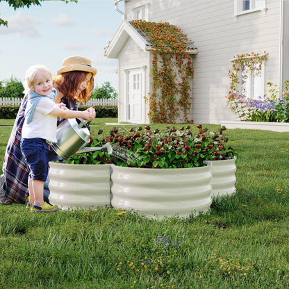 CABIHOME 2-Pack Galvanized Metal Raised Garden Beds,48x48x12 in Outdoor Planter Boxes,Open Base Deep Root Growth,Rust Resistant,Ideal for Vegetables Herbs Flowers,Patio Lawn Garden