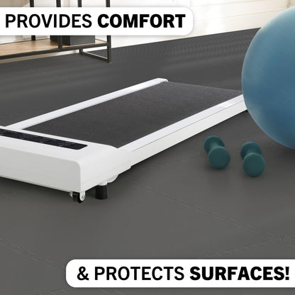 EVA Foam Mat Tiles 24-Pack - 96 SQ FT of Interlocking Padding for Garage, Playroom, or Gym Flooring - Exercise Mat or Baby Playmat by Stalwart (Gray)