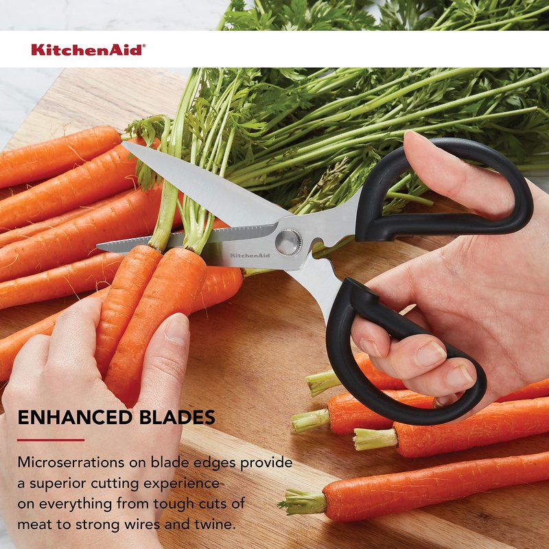 KitchenAid KQ351OHOBA Universal Stainless Steel Shears, Utility, Black