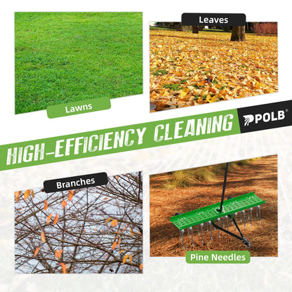 PPOLB 40" Tow-Behind Dethatcher with 20 Spring Steel Tines, Pull Behind Lawn Tractor Mower Grass Rake for Yard, Garden, and Farm Care – Removes Thatch, Leaves, and Pine Needles-Green