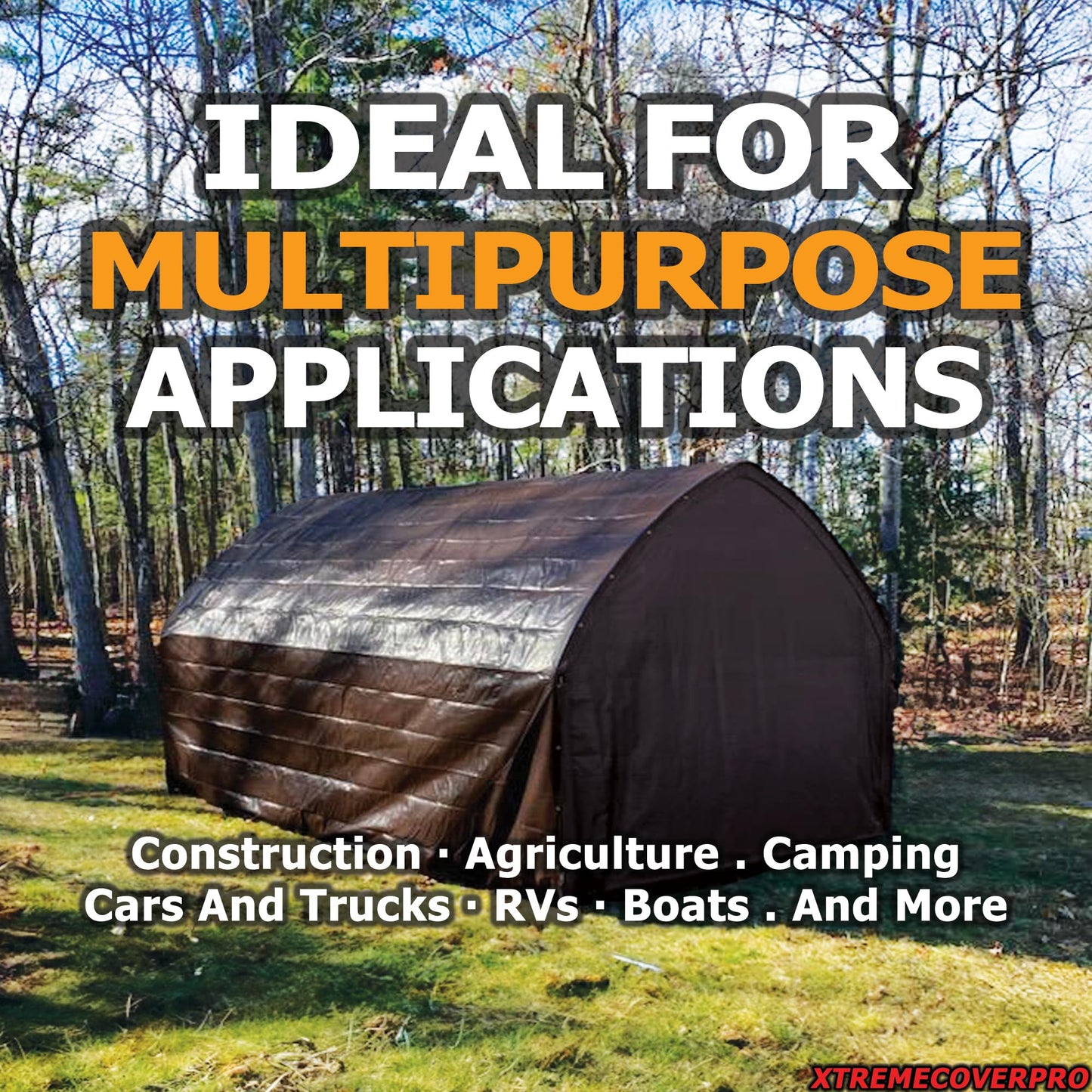 20' x 40' Brown Super Ultra Heavy-Duty Tarp – 20 Mil Waterproof & UV-Resistant 20x40 - Large Outdoor Tarp, Waterproof Cover for Rain Camping, Tent, UV Protection, Reinforced Corners