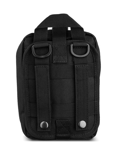 Scherber Premium IFAK Kit Trauma Pack | HSA/FSA Approved | SOF Tourniquet, QuikClot 4x4 HyFin Chest Seal, Israeli Bandage | Fully Stocked MOLLE Pouch for Gunshot, Bleeding, Major Wound Care (Black)