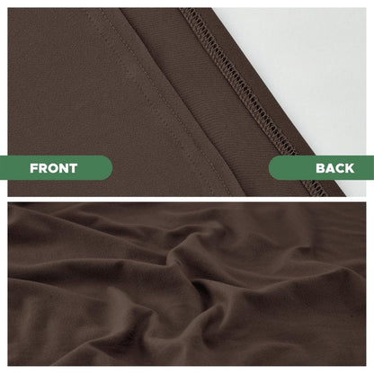 Biscaynebay Decorative Box Spring Cover Queen Size, Brown Jersey Luxurious Jersey Knitting Stretchy Wrap Around 4 Sides Bed Skirt for Home/Hotels, Easy Fit Wrinkle & Fade Free Machine Washable
