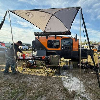 JFTops Overland Trail Topper™ Awning, 200D Polyester Ripstop Fabric, 8' x 7', UPF 50+, Waterproof, 9 lbs