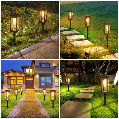 BesLowe Upgraded Solar Pathway Lights Outdoor, 12-Pack Large LED Solar Light Outdoor Waterproof, Super Bright Outside Lights for Yard, Sun-Powered Landscape Lighting for Garden Walkway, Warm White