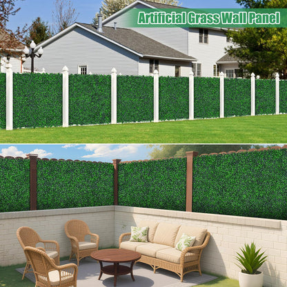 Yangrass Artificial Greenery Wall Roll,40"x 120"(33.33 sq.ft) UV-Anti Faux Boxwood Roll Panels Greenery Backdrop, Vine Leaf Fence Panels for Garden Fence Covering Privacy, Outdoor Indoor Home Decor