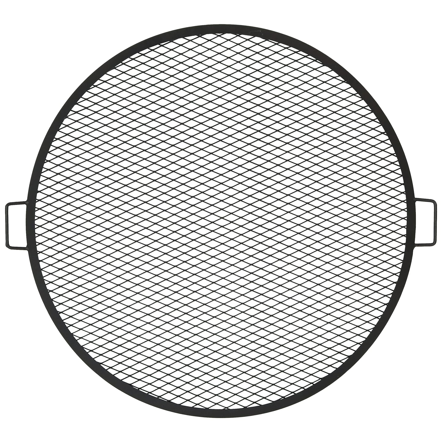 Sunnydaze X-Marks Outdoor Fire Pit Grill Grate for Cooking - Round Fire Pit Grate - Steel Campfire BBQ Grill with Handles - 36-Inch