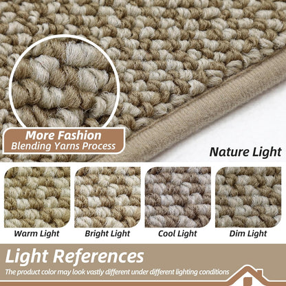BEQHAUSE Dirt Trapper Door Mat - Non-Slip, Washable, Absorbent | 36" x 60", Light Beige for Entryway