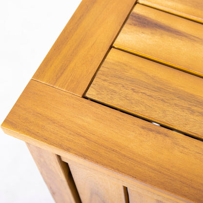 Christopher Knight Home Wood Cabinet Box, Slat Panel Storage Cabinet, Storage Organzier with Easy Open Lid Hinges, Easy Assembly, Outdoor Patio 100 Gallon Acacia Wood Deck Storage Box, Teak