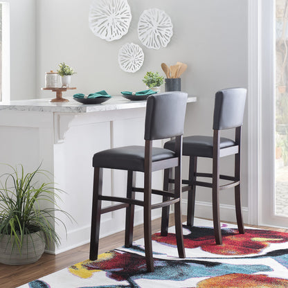 Linon Monaco Stool 30" Espresso