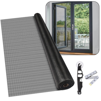 84Inch x 100Feet Window Screen Mesh Roll and Durable Screen Door Replacement, Window Mesh Screen Roll for Windows (Black)