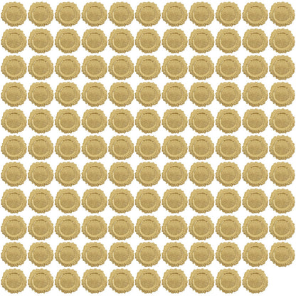 ZHTLTHZ 120-Pack 13" Gold Beaded Charger Plates – Disposable/Reusable Plastic Round Dinner Chargers, Prevents Food Overflow, Elegant Wedding Tableware, Formal Party Holiday Decor