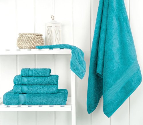 Cotton Paradise 6-Piece Towel Set | 100% Soft Absorbent Turkish Cotton | Aqua Blue Bath Towels