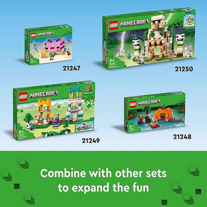 LEGO Minecraft The Axolotl House 21247 Building Toy Set Creative Adventures at a Colorful Underwater Base Includes a Diver Explorer Dolphin Drowned and More Minecraft Toy for 7 Year Old Kids