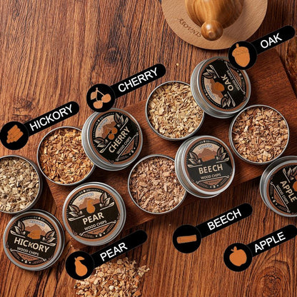 Whiskey Smoker Kit with Torch - 6 Flavors Wood Chips, 2 Glasses, Cocktail Smoker Infuser Kit, Old Fashioned Drink Smoker Kit, Birthday Valentine's Day Bourbon Whiskey Gifts for Men, Dad(No Butane)