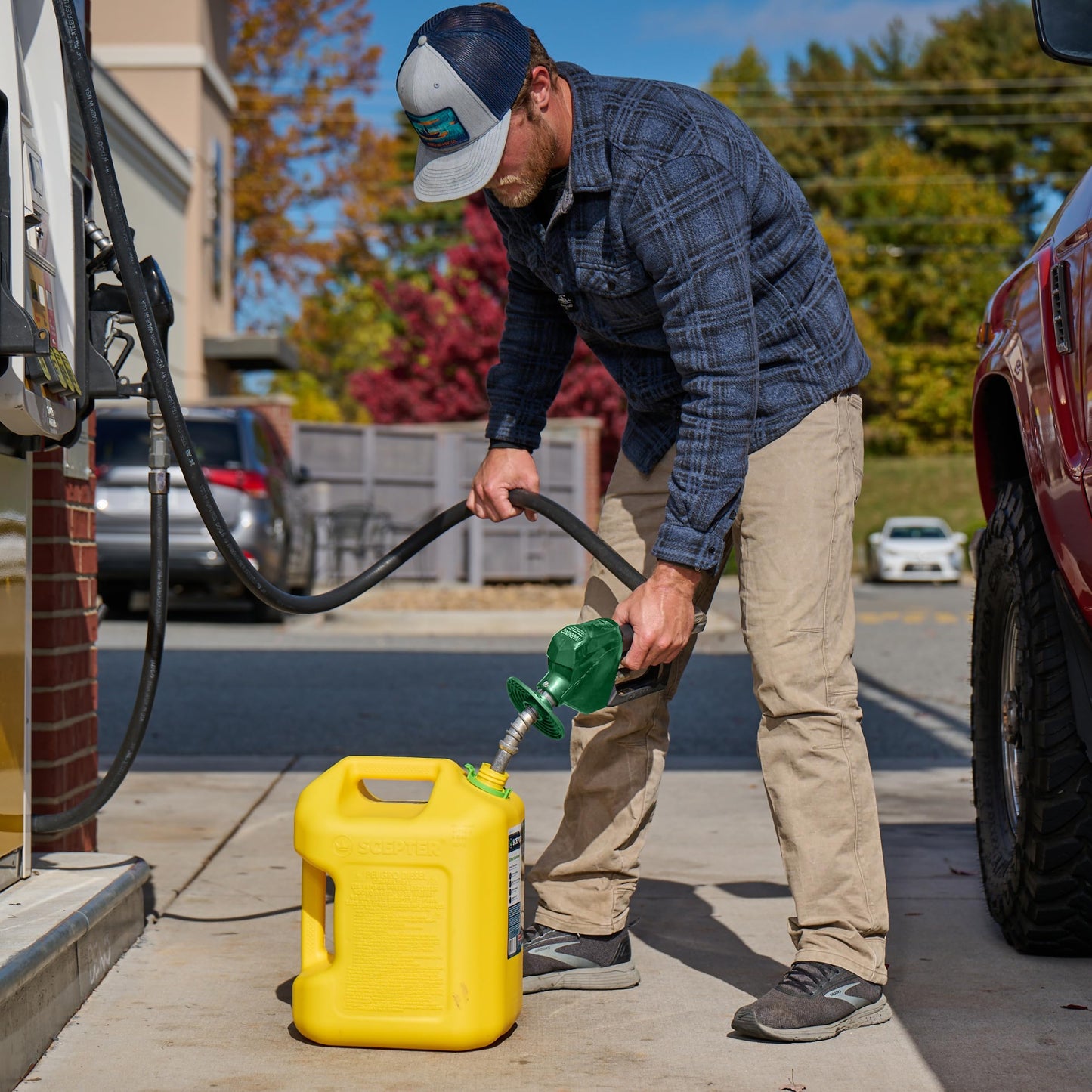 Scepter FSCD552 Fuel Container with Spill Proof SmartControl Spout, Yellow Diesel Can, 5 Gallon (Pack of 4)