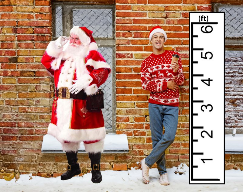 aahs!! Engraving Christmas Life Size Cardboard Cut Stand up (Santa)