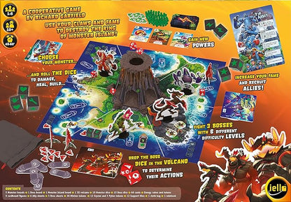 IELLO: King of Monster Island - Strategy Board Game Sequel of The King of Line Family Play Cooperatively Ages 10+ 1-5 Players 60 Minutes