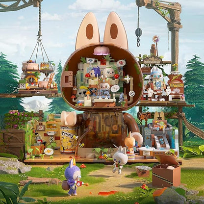 The Monsters Forest Secret Base Series Blocks-Rolling Gems Labubu Building Toy Set Interactive Building Toy for Kids Boys and Girls
