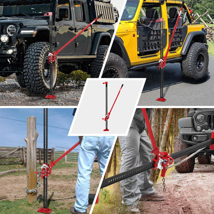 60" Farm Jack 3 Ton Heavy Duty, Hi-Lift Off Road Jack for Truck SUV Tractor - 7000LB Capacity, Ratcheting Lift 5.12-52"