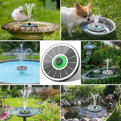 Yzert Solar Fountain - Eco-Friendly Bird Bath Water Feature with 4 Fixed Rods & 7 Nozzles