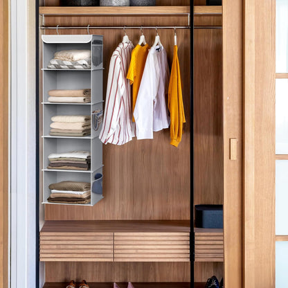 Simple Houseware 5-Shelf Hanging Closet Organizer - Gray | Maximize Storage Space