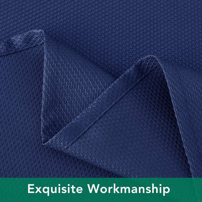 Biscaynebay Textured Fabric Tablecloths 52x70 Inches Rectangular, Navy Water Resistant Tablecloths for Dining, Kitchen, Wedding and Parties etc. Machine Washable