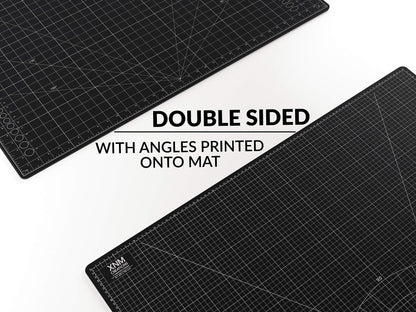 XNM Premium Self Healing Cutting Mat - 24 Inches by 36 inches - A1, 3 Layer Quality PVC Construction - Dual Sided, Imperial and Metric Grid Lines - Perfect for Cutting, Sewing, and Crafts