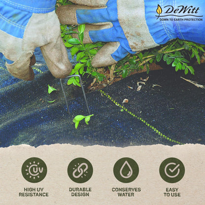 Dewitt 2-Pack Pro-5 Weed Barrier Fabric 5 oz, 4 x 250 Feet – Heavy-Duty Woven Landscape Ground Cover Mat for Raised Garden Bed, Greenhouse Gardening, Outdoor Landscaping, and Commercial Planting