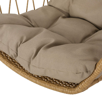 Tamara Outdoor/Indoor Hanging Chair (NO Stand) - Wicker - Light Brown/Tan