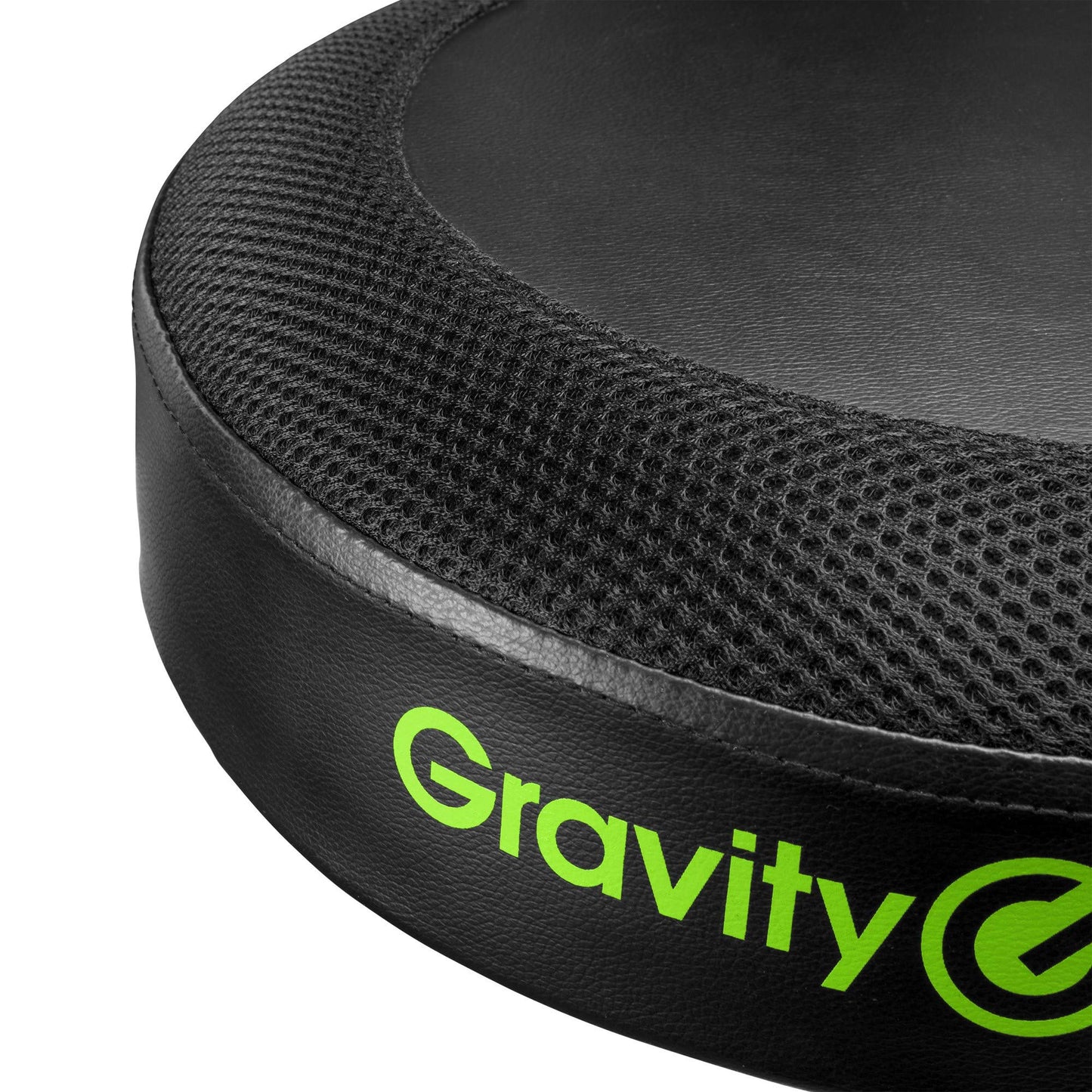 Gravity Music Stool FD SEAT 1 Foldable Round Stool Height Adjustable for Musicians Portable, Black