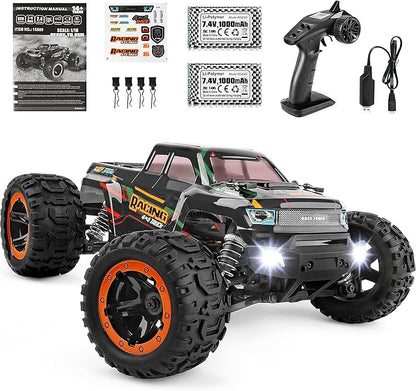 HAIBOXING Remote Control Car 16889 1:16 Scale 2.4Ghz RC Cars 4x4 Off Road Trucks Waterproof RTR RC Monster Truck 36KM/H Toys for Kids and Adults with 2 Batteries 35+ mins Play