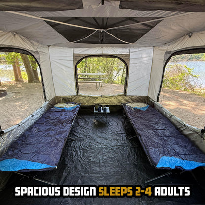 Compact Camper Tent Insert for Compact Shelter – Converts to Enclosed Room with Mesh Windows, Zippered Door, Water-Resistant Floor – Canopy/Frame Sold Separately (10ft x 10ft)