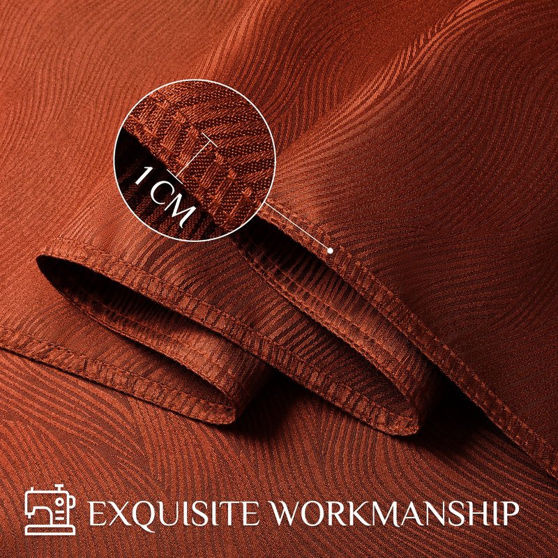 Softalker Fall Table Cloth Jacquard Rectangle Tablecloth Waterproof Spillproof Table Cover Burnt Orange for Autumn Harvest Thanksgiving Decoration (60x104 Inch,Rust Red Swirl)