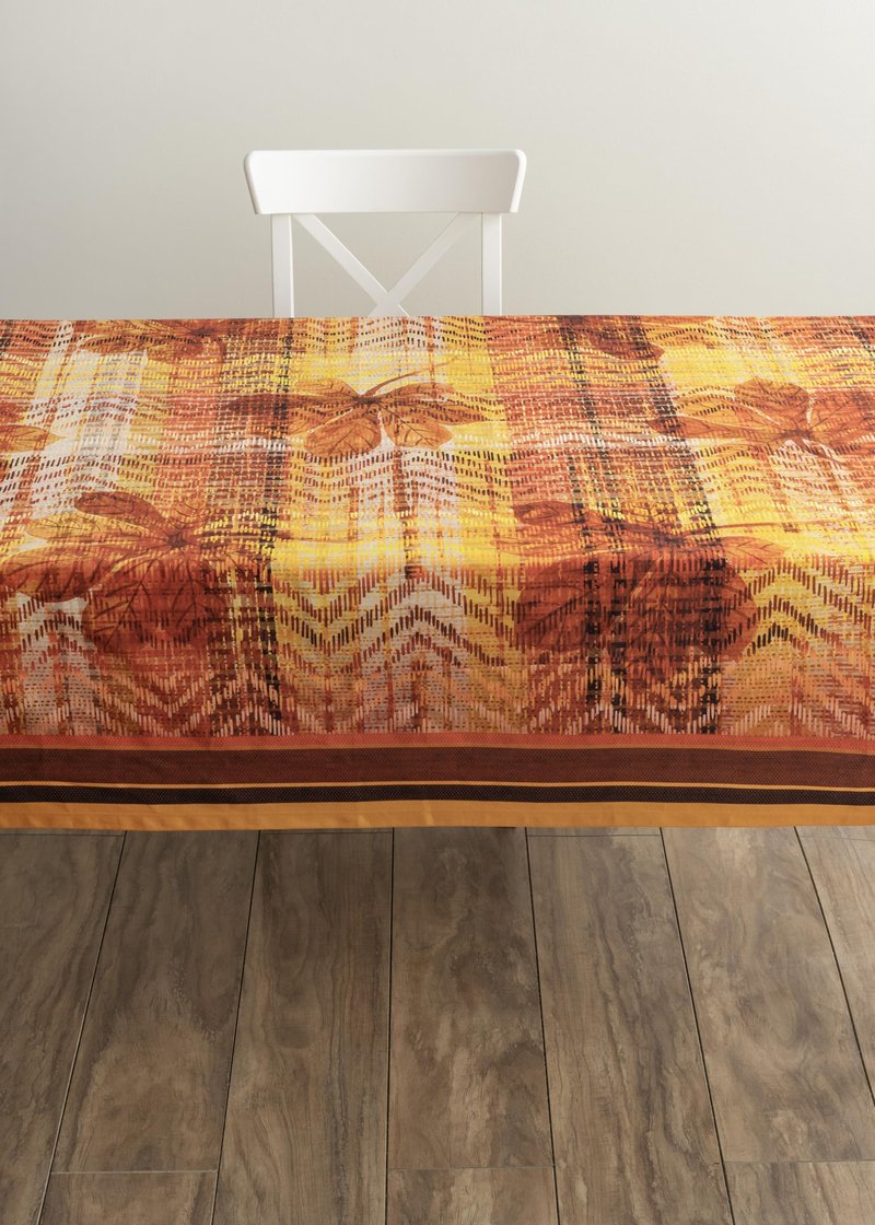 Maison d' Hermine Table Cloth Rectangle Table 100% Cotton 60 x 108 Inches Fall Tablecloth Reusable Everyday Use for Thanksgiving Christmas Decorations Dining Farmhouse Party (Thanksgiving Tartan)
