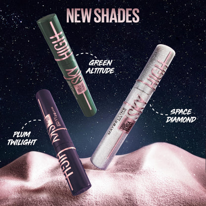 Maybelline Lash Sensational Sky High Washable Mascara Makeup, Volumizing, Lengthening, Defining, Curling, Multiplying, Buildable Formula, Blackest Black, 1 Count
