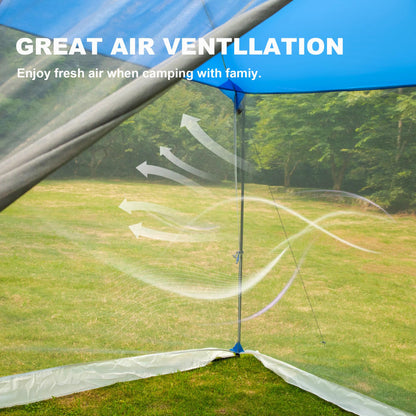 ALPHA CAMP 13 x 9 Ft Screen Tent Screen House Room Camping Tent Outdoor Mesh Net Wall Camping Canopy Sun Shade Tent Shelter Gazebos for Backyard Patios Outdoor Beach Camping Hiking Parties Activities
