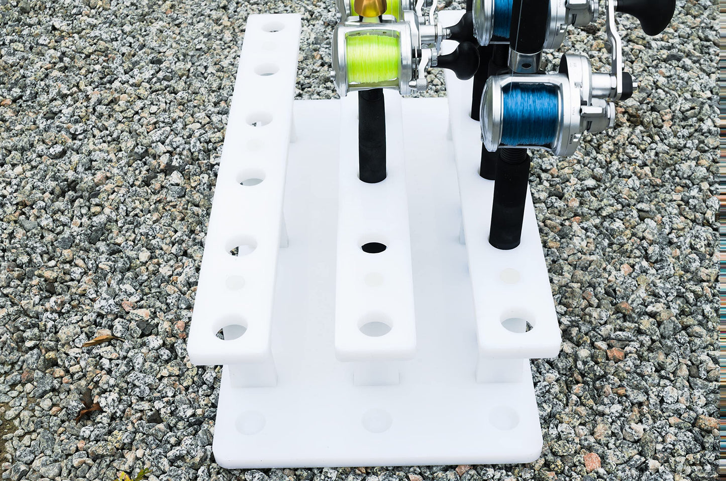 Dev Fishing 18 Pole Fishing Rod Holder Rack for Garage Heavy Duty Outdoor Boat Dock Storage