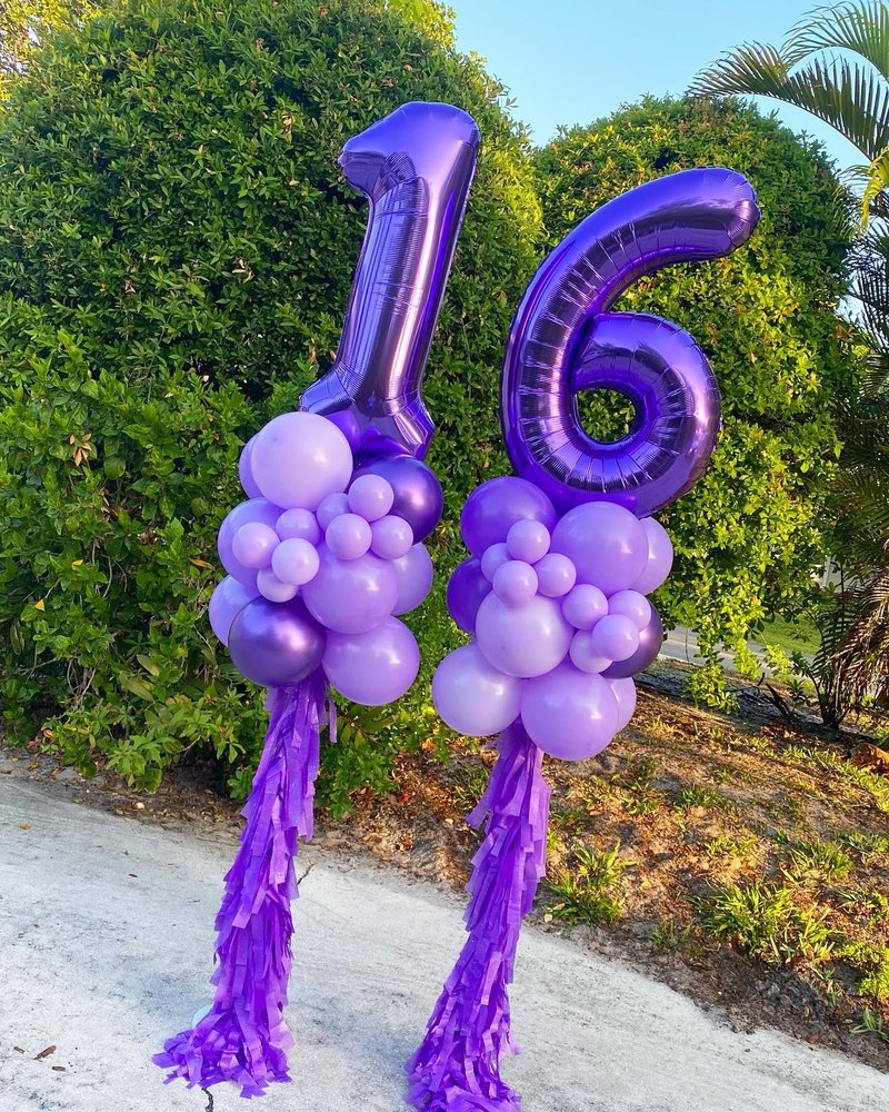 Purple 2 Balloon, Number Balloon 40 Inch, Two Balloon Number Birthday Decorations, Second 2nd Birthday Party Supplies, Number 2 Balloon