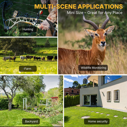 WOSPORTS Mini Trail Camera 6 Pack 32MP 1080P HD Deer Camera with 32GB SD Card Game Cameras with Night Vision Motion Activated Waterproof with Card Reader