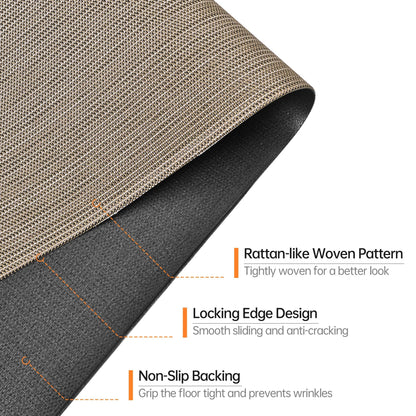 Homek Office Chair Mat for Hardwood & Tile Floor, 36"x48" Computer Chair Mat, Non-Curve Anti Slip Hard Floor Protector for Rolling Chair, PVC Mat Desk Rug for Home Office