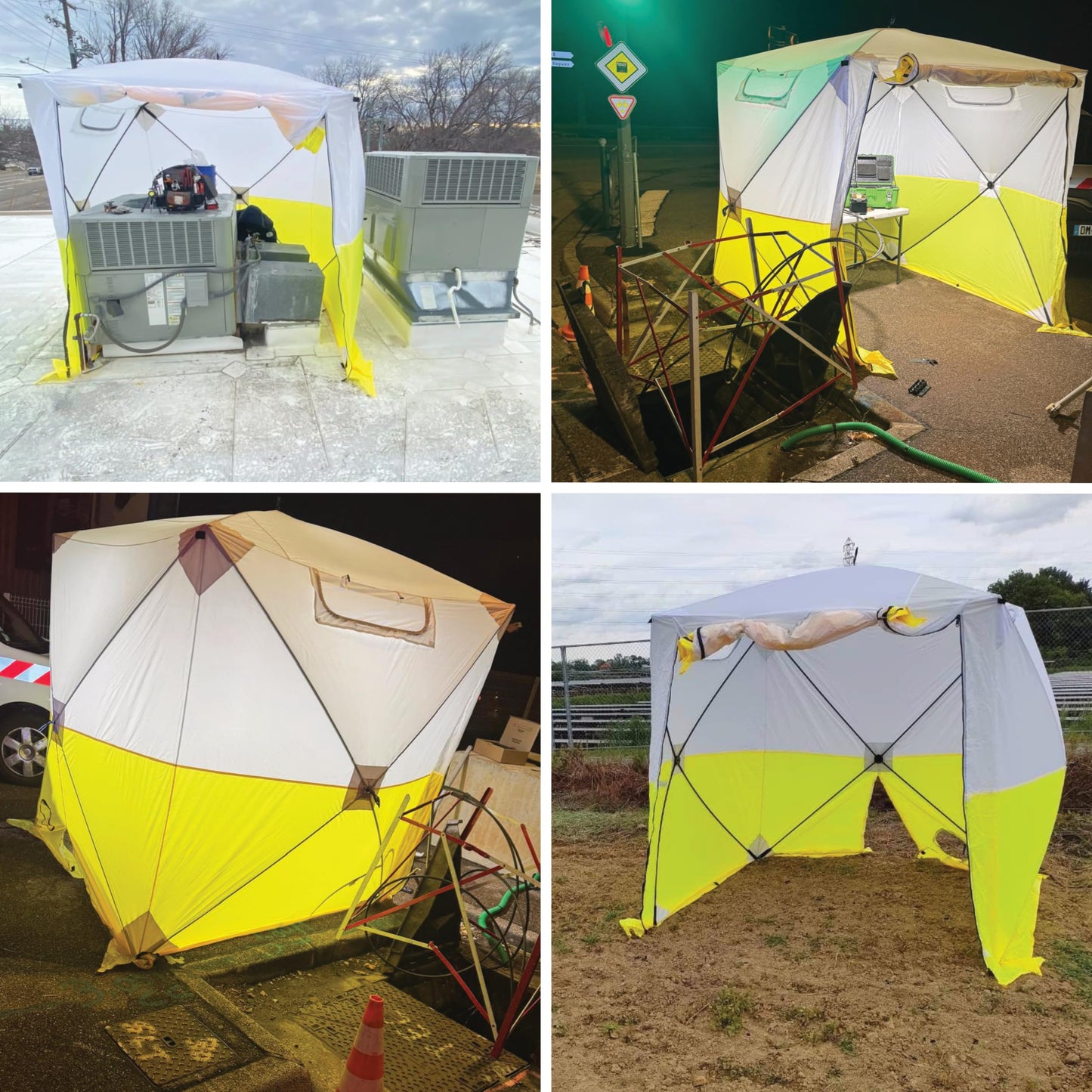 JAX3® Professional Work Tent | Pop Up | 6.2x6.2x7 Ft | Instant Quick and Easy Tool-Free Setup | Waterproof UV50+ & Flame Retardant (CPAI-84) | Splicing, Commercial Tent, Fiber Optic for Heavy-Duty Use