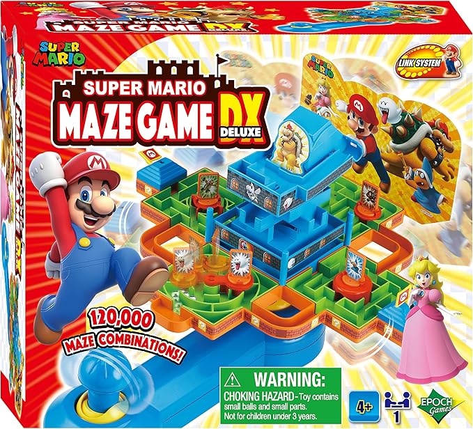 EPOCH Super Mario Maze Game Deluxe - Single Player Tabletop Action Game for Ages 4+
