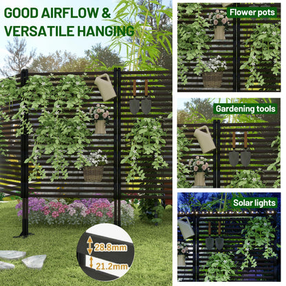 OnlyGarden Outdoor Privacy Screen Fence with Stand 4FT x 6FT, Freestanding Privacy Fence Panels for Outside, No Dig Fence for Air Conditioner, Trash Can, AC Unit, Patio Lattice Fence Trellis Brown