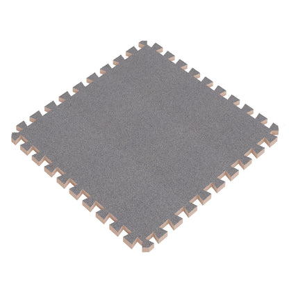 Foam Flooring Tiles - 12-Pack Interlocking EVA Foam Pieces - Non-Toxic Floor Padding for Playroom, Gym, or Basement by Stalwart (Gray)